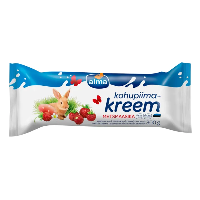 BIEZPIENA KRĒMS ALMA AR MEŽA ZEMENĒM 300G