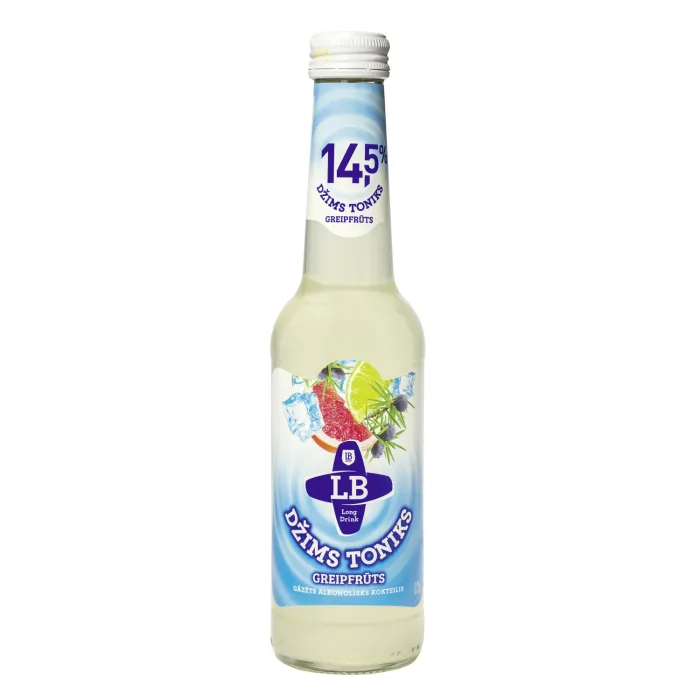 ALKOHOLISKAIS KOKTEILIS LB DŽIMS TONIKS GREIPFRŪTS 14,5% 0,275L