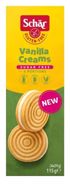 Печенье Schär Vanilla Cream без глютена, 115 г