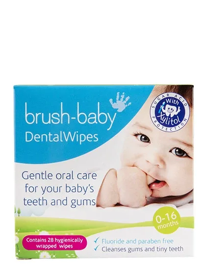 Brush-Baby pašsadalošās smaganu salvetes 0-16 m, 28 gb.