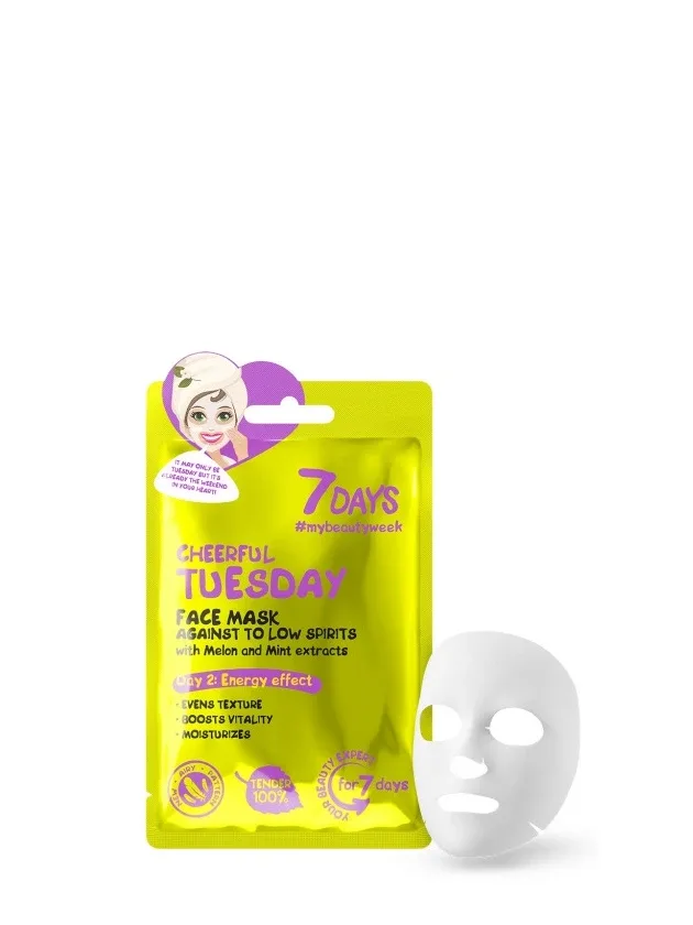 7DAYS pozitīvā otrdiena sejas maska, 28 g