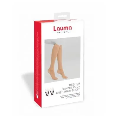 Lauma Medical medicīniskās kompresijas pusgarās zeķes AD205 biezas,bēšas,izm.2K 1.CCL