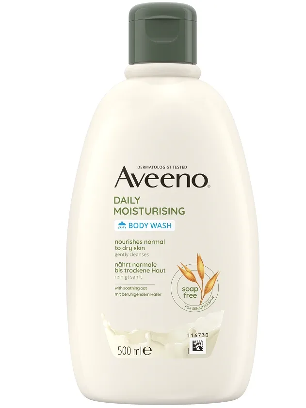 Aveeno Daily Moisturising ķermeņa mazgāšanas līdzeklis ar vieglu aromātu, 500 ml