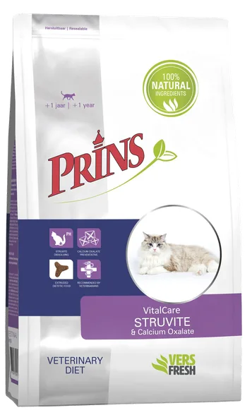 Prins Vitalcare Diet Struvite&Calciumoxalate sausā barība, 5 kg