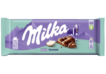 PIENA ŠOKOLĀDE KOKOSRIEKSTU BUBBLY MILKA 97G