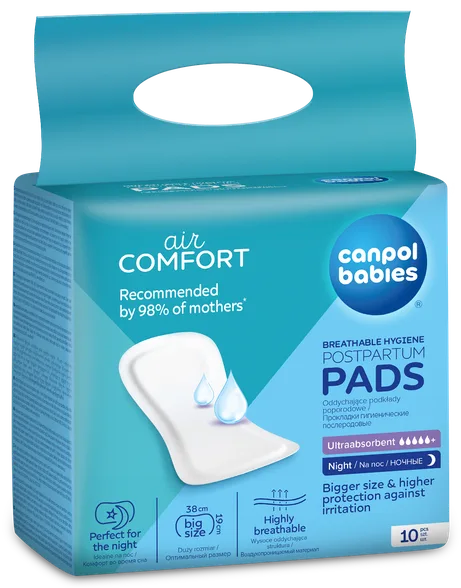Canpol Babies Night 38 x 19 cm pēcdzemdību higiēniskie ieliktņi, 10 gab.