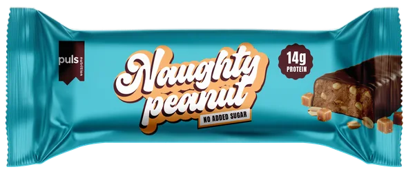 Puls Nutrition Naughty Peanut proteīna batoniņš, 45 g