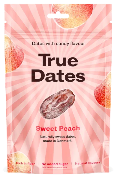 Персиковый сладкий финик без косточки True Dates, 100 г