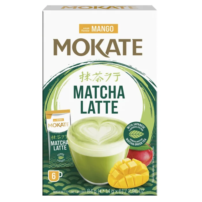 ŠĶISTOŠAIS DZĒRIENS MOKATE LATTE MATCHA MANGO 6X14G