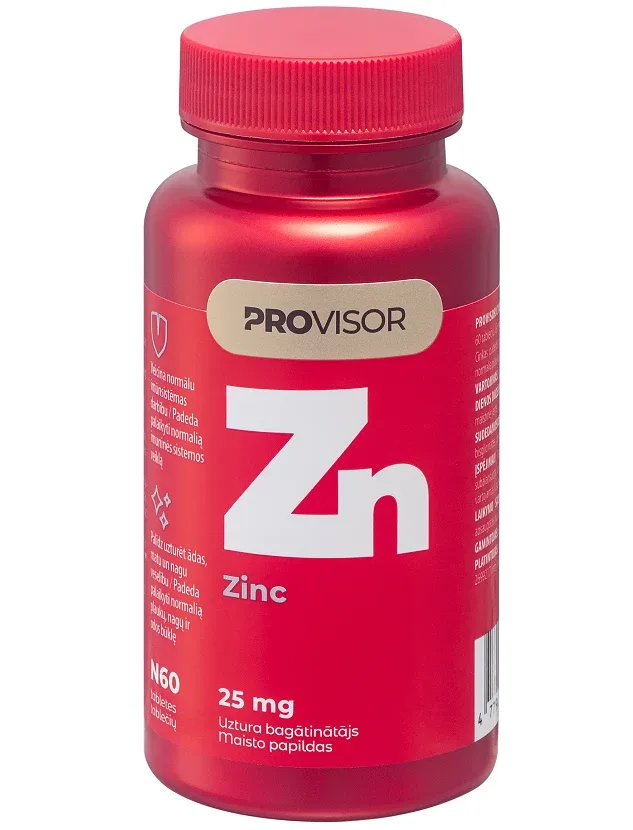 Provisor Zinc 25 mg, 60 tabletes
