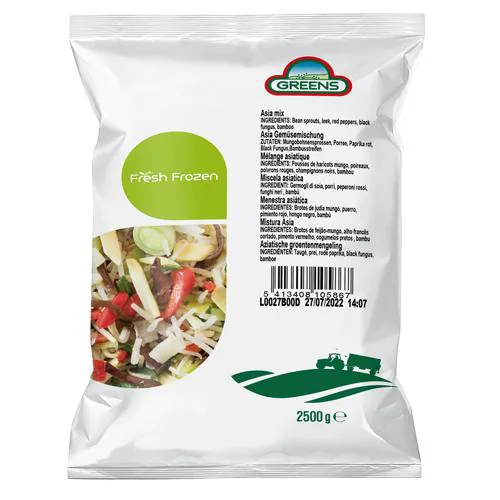 SALDĒTS DĀRZEŅU MAISĪJUMS GREENS WOK ASIA, 2.5KG IQF