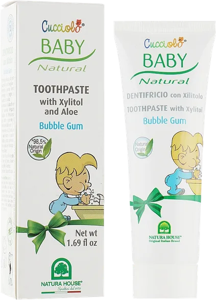 Natura House Cucciolo Baby Bubble-Gum bērnu zobu pasta, 50 ml