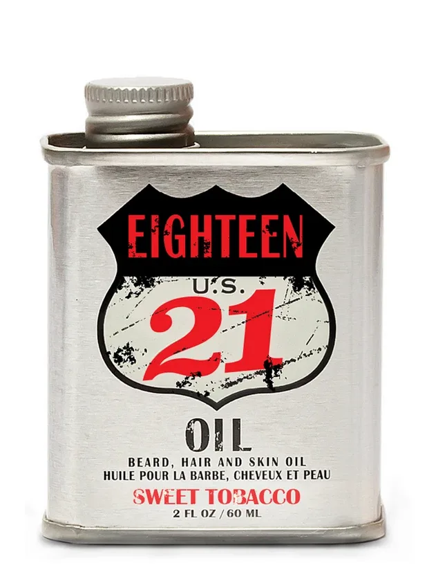 18.21 Man Made trīs vienā viegla mitrinoša eļļa ar saldas tabakas aromātu, 60 ml
