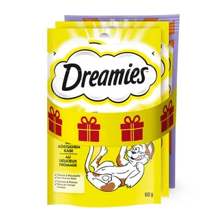 GARDUMS KAĶIEM DREAMIES KOMPLEKTS 2X CH 60G+ MIX CH/DK 60G
