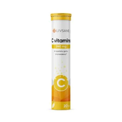 Livsane C vitamīns 240 mg šķīstošās tabletes N20
