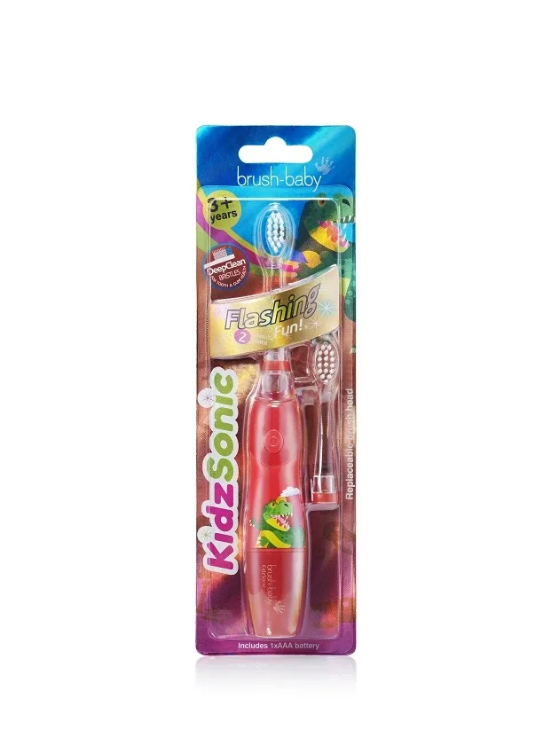 Brush-Baby Kidzsonic elektriskā zobu birste dinozaurs 3+, 1 gb.