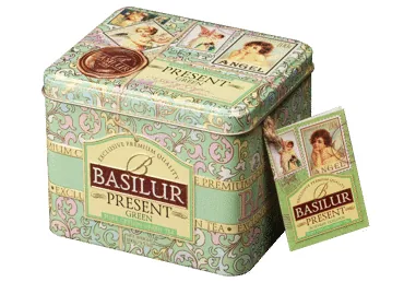 ZAĻĀ TĒJA BASILUR PRESENT GREEN 100G