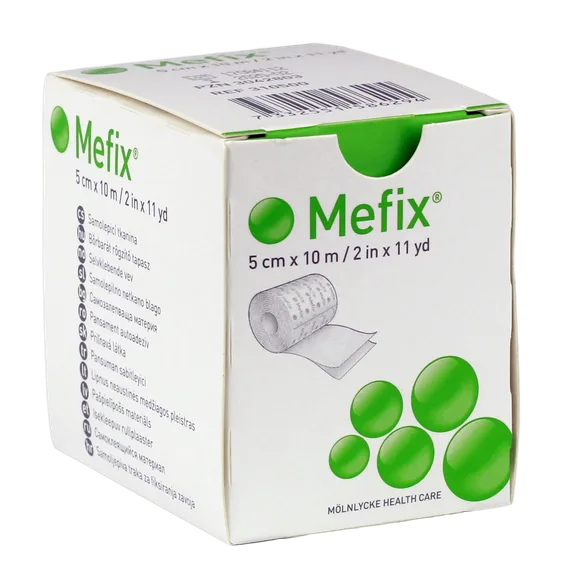 Mefix 10 m X 5 cm leikoplasts rullī, 1 gab.