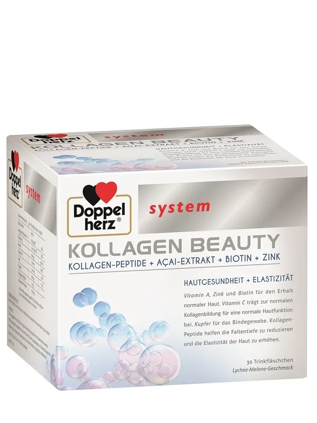 Doppelherz System Beauty kolagēna ampulas iekšķīgai lietošanai, 30 gb.