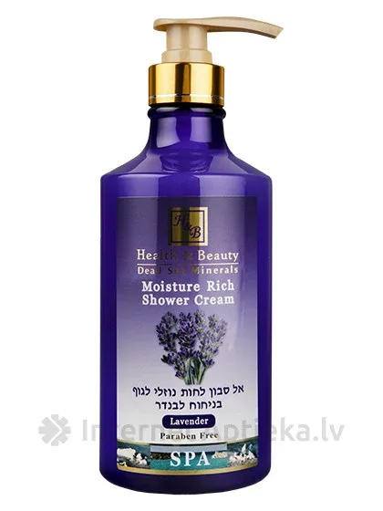 H&B mitrinošs dušas krēms ar lavandu, 780 ml