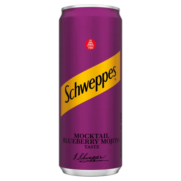 GĀZ.DZ. SCHWEPPES BLUEB. MOJITO BEZALK. 330ML