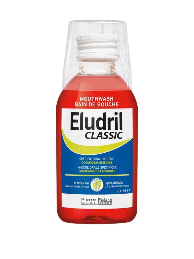 Eludril Classic mutes dobuma skalošanas līdzeklis, 200 ml