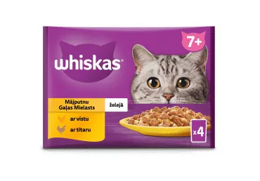 KONSERVĒTA KAĶU BARĪBA WHISKAS SENIOR VISTA 4X85G