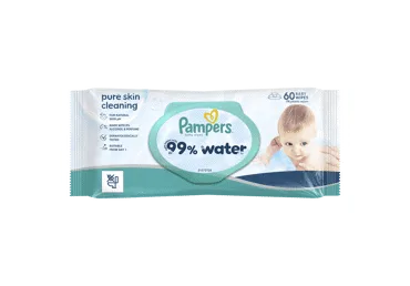 MITRĀS SALVETES PAMPERS 99% WATER 60GAB.