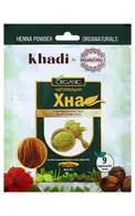 KHADI BY ORGANATURALS DABĪGA INDIJAS HENNA MATU KRĀSOŠANAI 9 ĀJURVĒDAS AUGI UN ARGANA EĻĻA, 25G