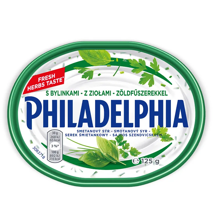 KRĒMSIERS PHILADELPHIA AR ZAĻUMIEM 125 G