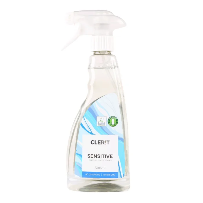 LOGU UN STIKLA TĪRĪŠANAS LĪDZEKLIS CLERIT SENSITIVE 500ML