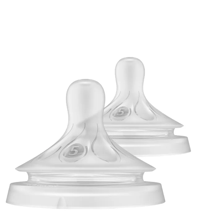 SILIKONA KNUPĪŠI PHILIPS AVENT NATURAL RESPONSE ĀTRA PLŪSMA 6M+ 2 GAB