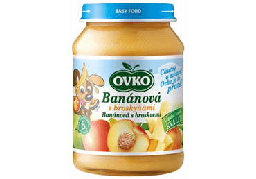 BIEZENIS OVKO BANĀNU-ĀBOLU-PERSIKU 7+ 190G