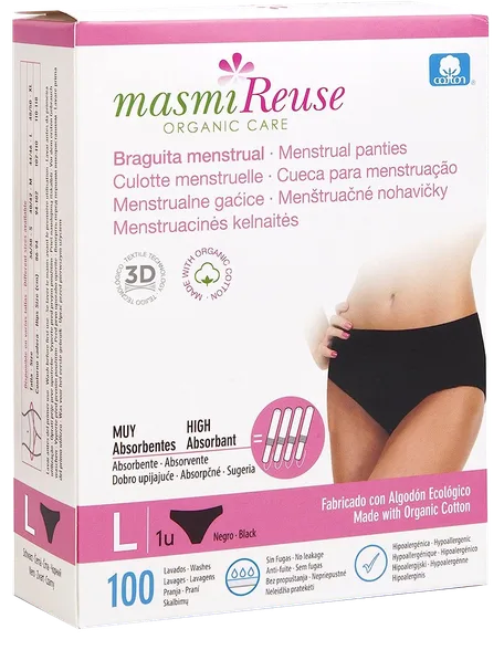 Masmi L menstruālās biksītes, 1 gab.