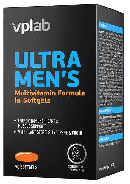 Vplab Ultra Men's Sport multivitamin mīkstās kapsulas, 90 gab.