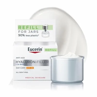 Eucerin Hyaluron-Filler + 3X Effect SPF 30 dienas krēms uzpildes iepakojums (refill) 50 ml