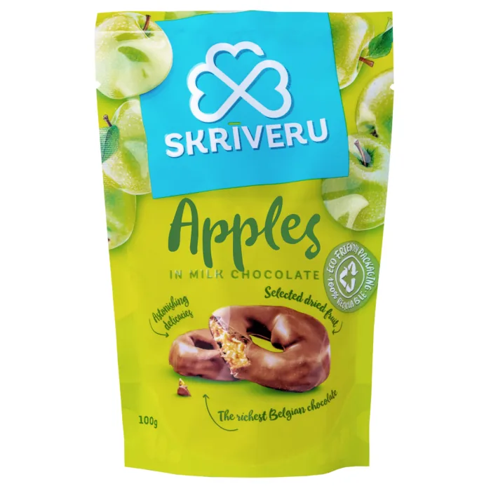 ĀBOLI SKRĪVERU PIENA ŠOKOLĀDĒ 100G