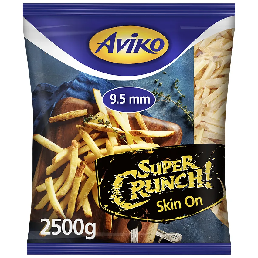 SALDĒTI FRĪ KARTUPEĻI SUPERCRUNCH 9,5MM SKIN ON 2.5KG AVIKO