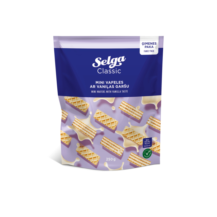 VAFELES SELGA MINI AR VANIĻAS GARŠU 250G