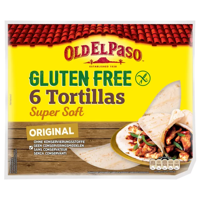 TORTILIJAS PLĀKSNES OLD EL PASO BEZGLUTĒNA 216G