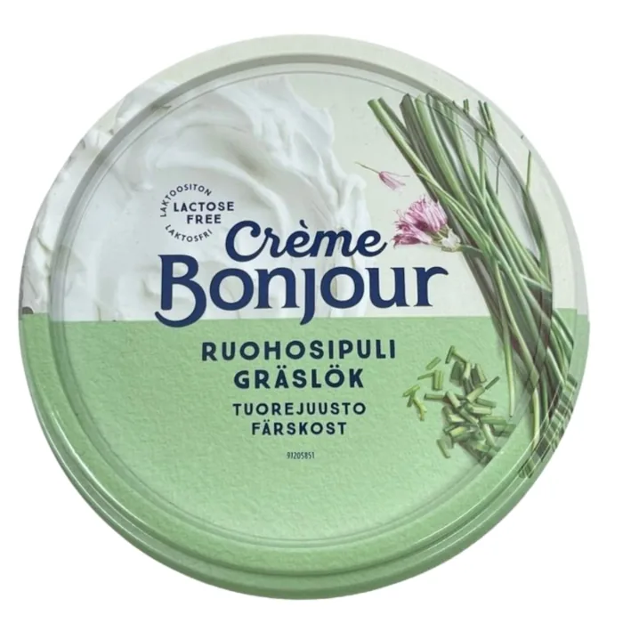 KRĒMSIERS CREME BONJOUR BEZ LAKTOZES AR ZAĻAJIEM LOCIŅIEM 200G