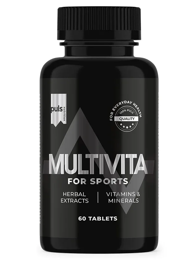 Puls Nutrition Multivita vitamīni sportam, 60 tabletes