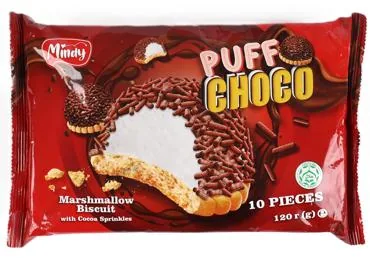 ZEFĪRS AR KAKAO SKAIDIŅĀM PUFF CHOCO 120G