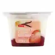 KRĒMĪGS BIEZPIENA DESERTS RIMI AR VANIĻAS GARŠU UN ZEMENĒM 170G