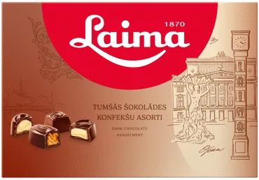 KONFEKŠU KĀRBA LAIMA ASORTI TUMŠĀ ŠOKOLĀDE 215G