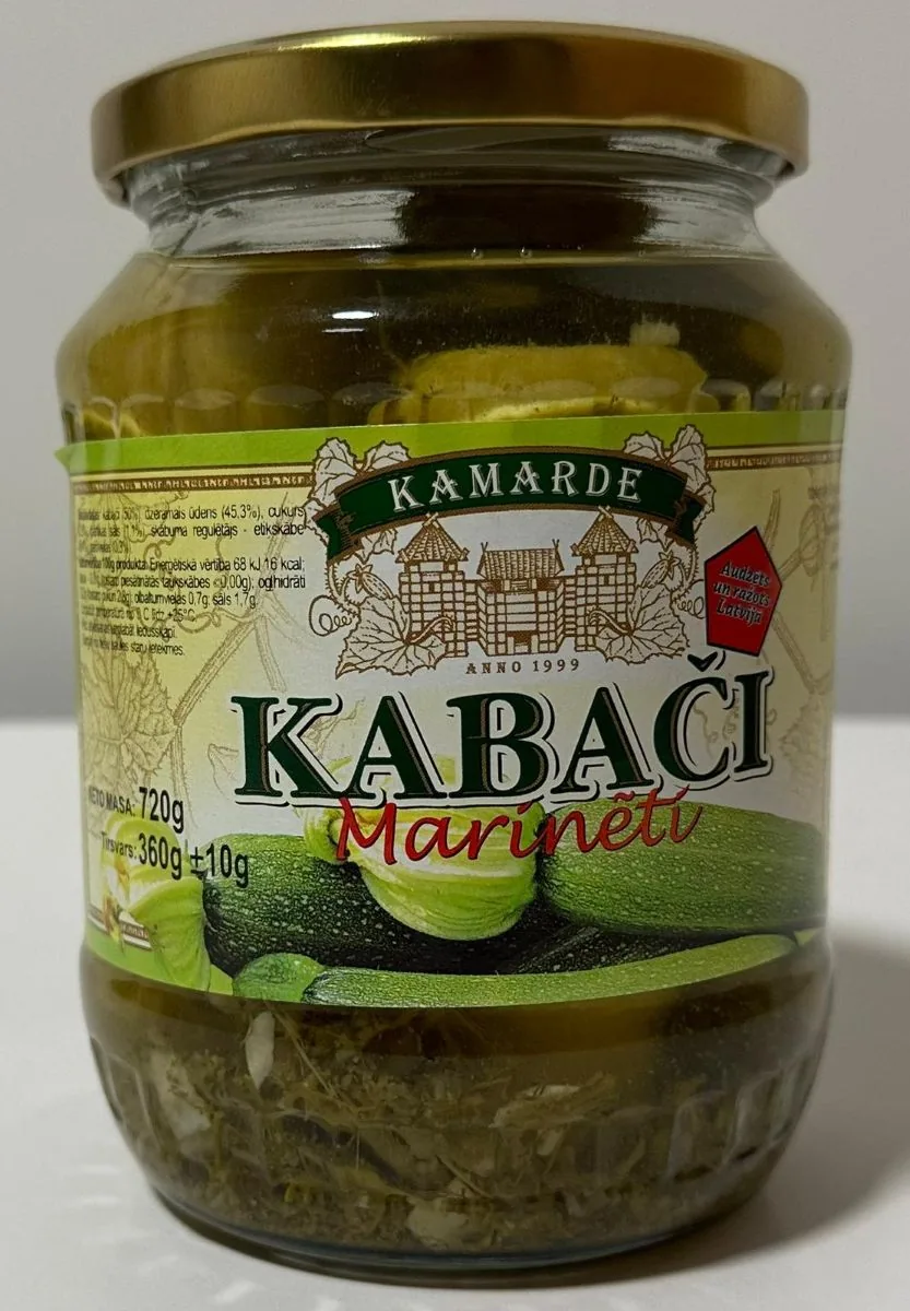 KABAČI MARINĒTI KAMARDE, 720G/360G