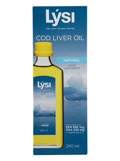 Lysi mencu aknu eļļa ar dabīgu garšu, 240 ml