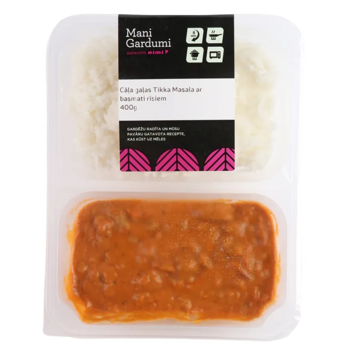 CĀĻA GAĻAS TIKKA MASALA AR BASMATI RĪSIEM 400G