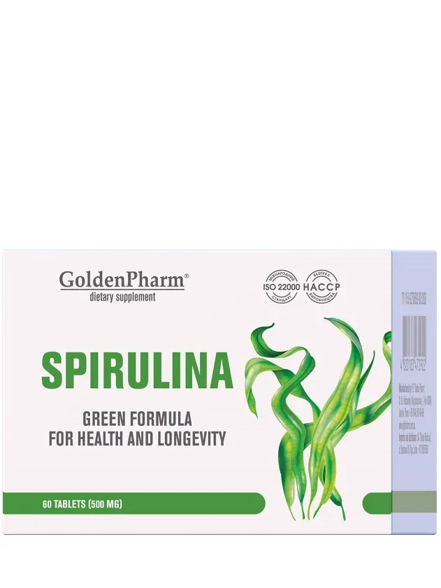 Spirulīna 500 mg, 60 tabletes