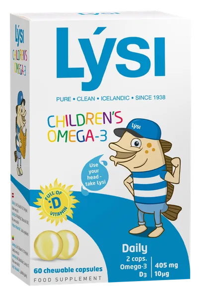 Lysi Childrens Omega-3 kapsulas, 60 gab.